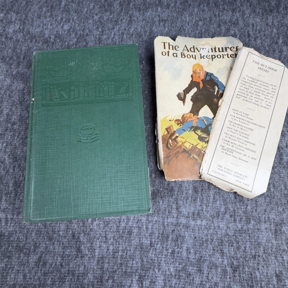 Vintage 1900 The Adventures of a Boy Reporter Harry Morrison Saalfield Green HC